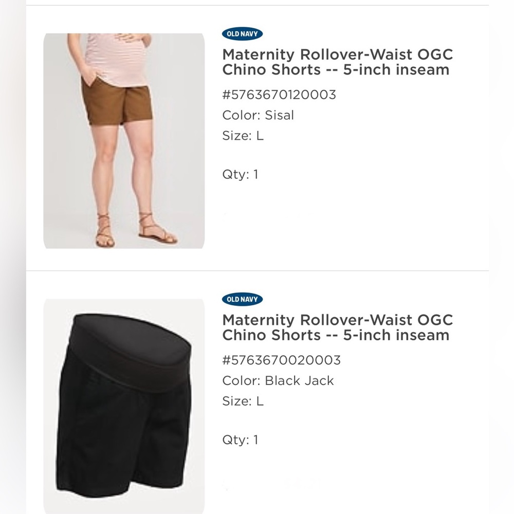 NWT MATERNITY SHORTS